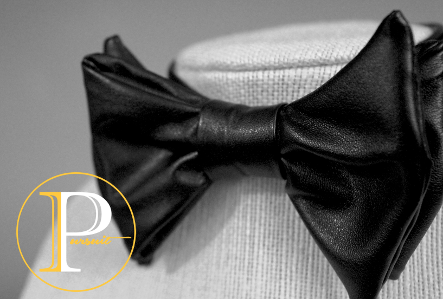 Power Faux Leather bowtie from Pursuit By Ivery